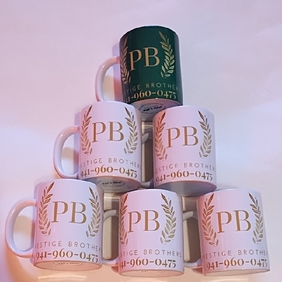 Other - New Green and White Promotional Mugs (Set Of 6)